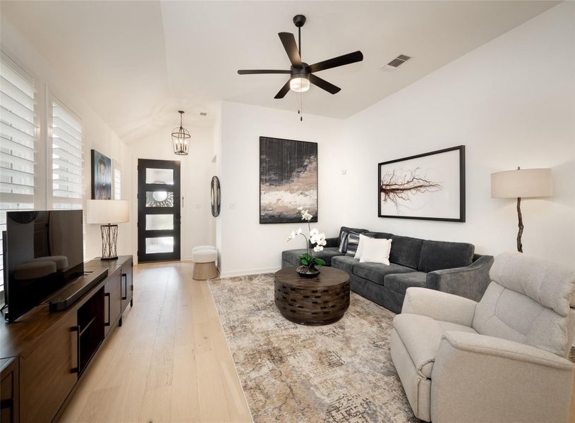 Furnished interior view inside a new home in , Lago Vista (Image 13). Furnished interior view inside a new home in , Lago Vista (Image 13).