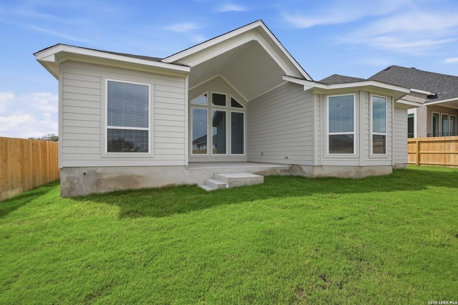 Exterior details and patio area of a home in The Reserve at Potranco Oaks, Castroville (Image 3). Exterior details and patio area of a home in The Reserve at Potranco Oaks, Castroville (Image 3).