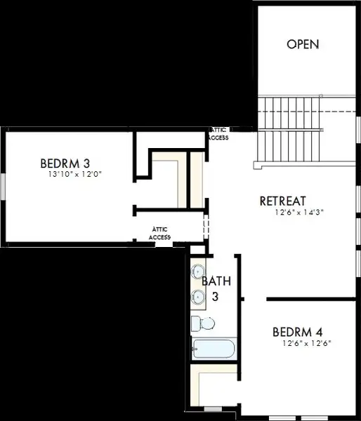 2D floor plan layout of this home in The River District – Excursion Collection, Charlotte, NC (Image 3). 2D floor plan layout of this home in The River District – Excursion Collection, Charlotte, NC (Image 3).