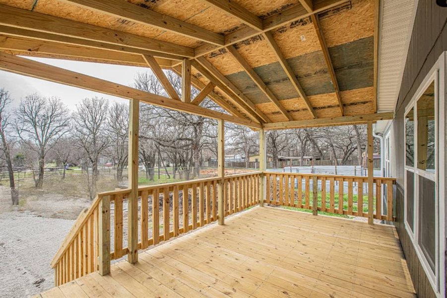 Exterior details and patio area of a home in , Azle (Image 12).