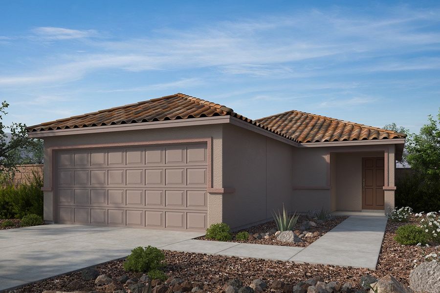 Representative exterior photo of a completed home built from the 1262 by KB Home in Bella Tierra Reserve, Tucson, AZ (Image 5).