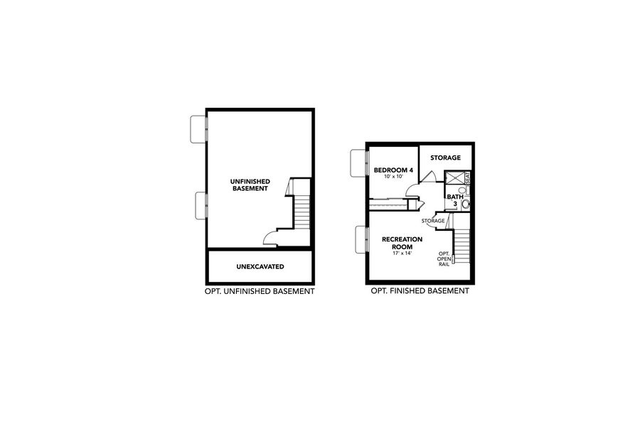 2D floor plan layout for the Lafayette 3 by Brightland Homes in Westerly - Townhomes, Erie, CO (Image 3).