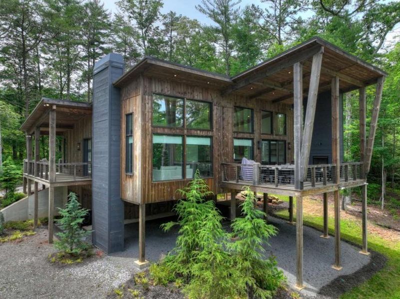 Front exterior of a new home in , Blue Ridge, GA, highlighting curb appeal (Image 26).