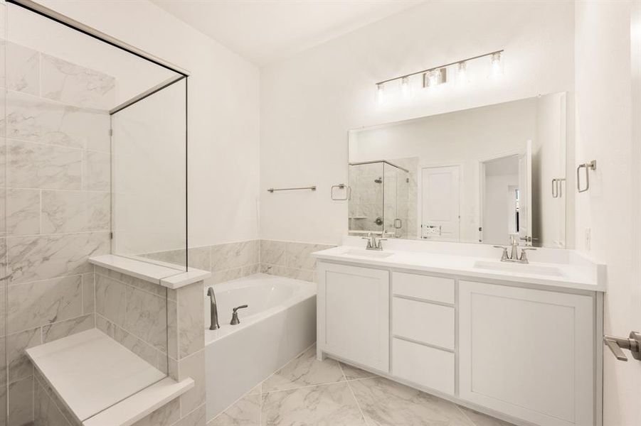 Furnished interior view inside a new home in Country Lakes, Denton (Image 12).