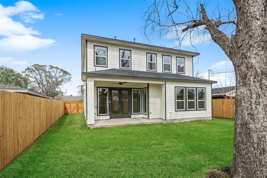 Backyard and back of home Backyard and back of home