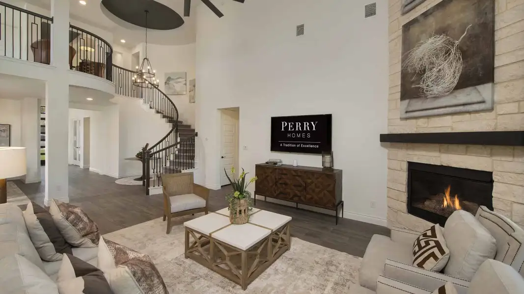 Representative furnished interior of a home built from the 3399W by Perry Homes in Briarley, Montgomery (Image 14).