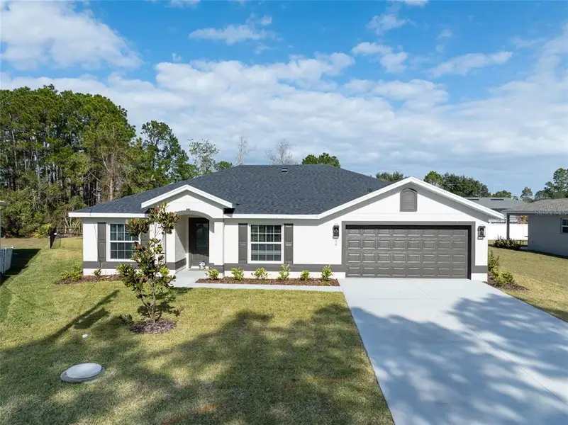 Front exterior of a new home in , Palm Coast, FL, highlighting curb appeal (Image 16).