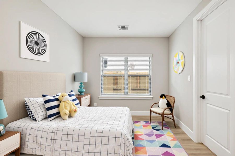 Staged secondary bedroom