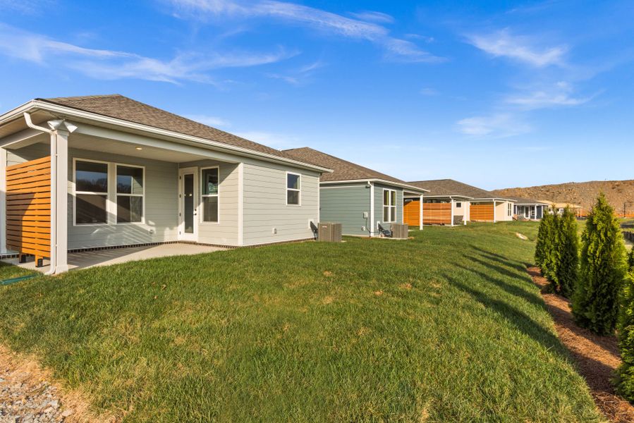 Exterior details and patio area of a home in Del Webb Barton Village, Lebanon (Image 2). Exterior details and patio area of a home in Del Webb Barton Village, Lebanon (Image 2).