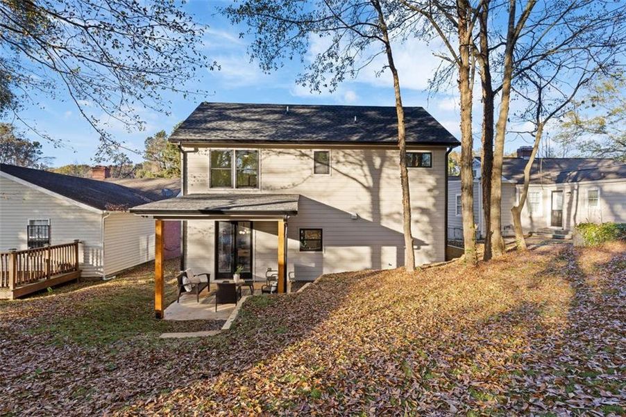 Exterior details and patio area of a home in , Atlanta (Image 28). Exterior details and patio area of a home in , Atlanta (Image 28).