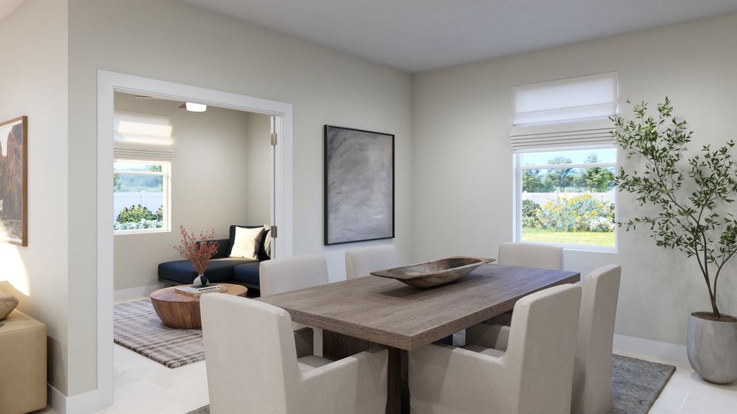 Representative furnished interior of a home built from the Driftwood by Risewell Homes in Beresford Woods, Deland (Image 5).