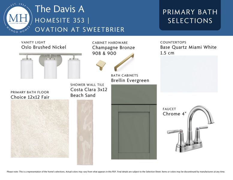 Sample of building materials used in homes in Ovation at Sweetbrier, Durham (Image 13). Sample of building materials used in homes in Ovation at Sweetbrier, Durham (Image 13).