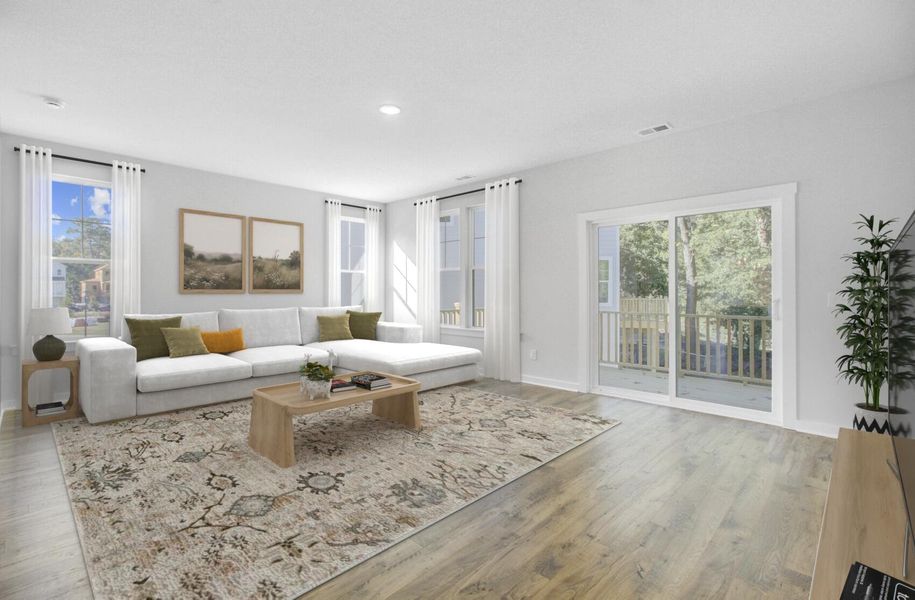 Furnished interior view inside a new home in Indigo Grove Townhomes, Johns Island (Image 10).