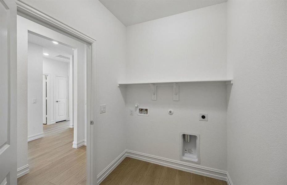 Utility room off garage entry