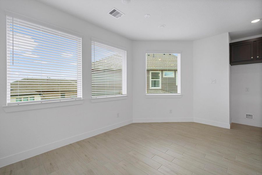 Spacious, unfurnished interior of a new home in Bridgeland, Cypress (Image 24). Spacious, unfurnished interior of a new home in Bridgeland, Cypress (Image 24).