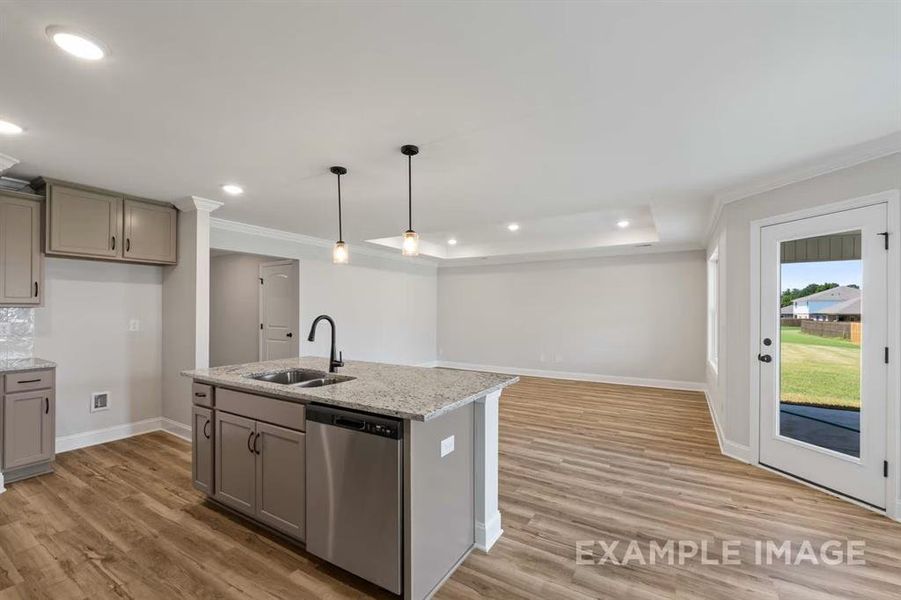Furnished interior view inside a new home in Mercer Meadows, Royse City (Image 6).