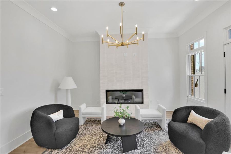 Furnished interior view inside a new home in Skyview On Broad, Sugar Hill (Image 6).