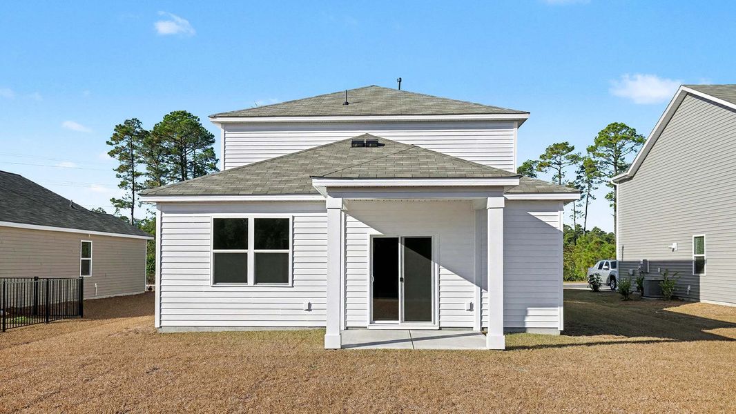 Exterior details and patio area of a home in Ridgefield, Conway (Image 3).