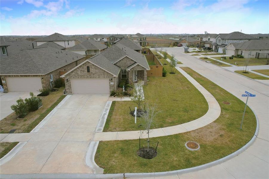 The elevated view of this corner lot!