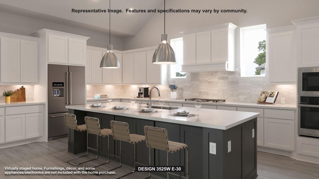 Furnished interior view inside a new home in Parkside on the River West, Georgetown (Image 3).