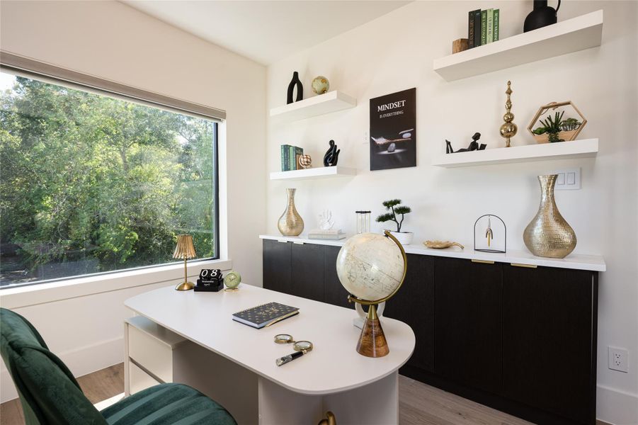 Furnished interior view inside a new home in , Stafford (Image 36).