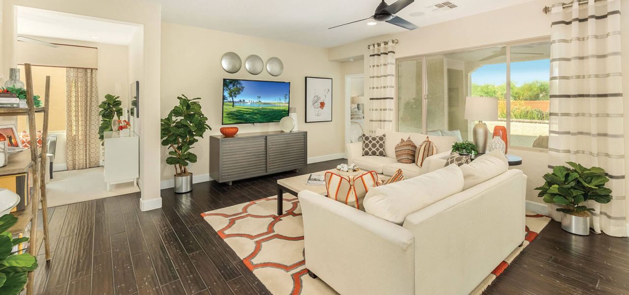 Representative furnished interior of a home built from the Cholla by Robson Resort Communities in Robson Ranch Arizona, Eloy (Image 7). Representative furnished interior of a home built from the Cholla by Robson Resort Communities in Robson Ranch Arizona, Eloy (Image 7).