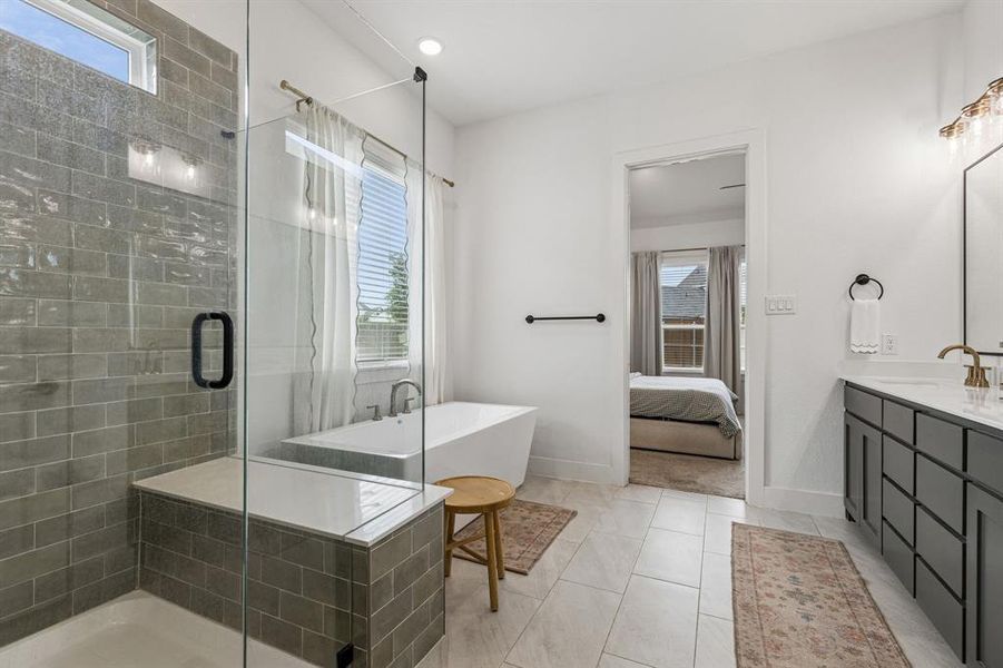 Furnished interior view inside a new home in , Aledo (Image 15).