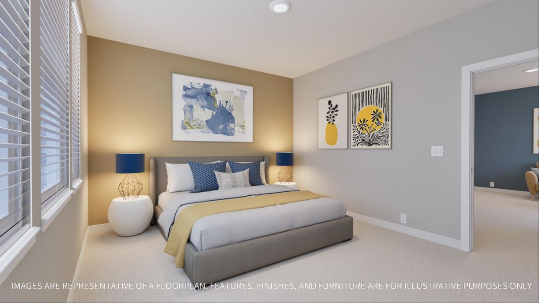 Furnished interior view inside a new home in Emberly  45', Beasley (Image 16).