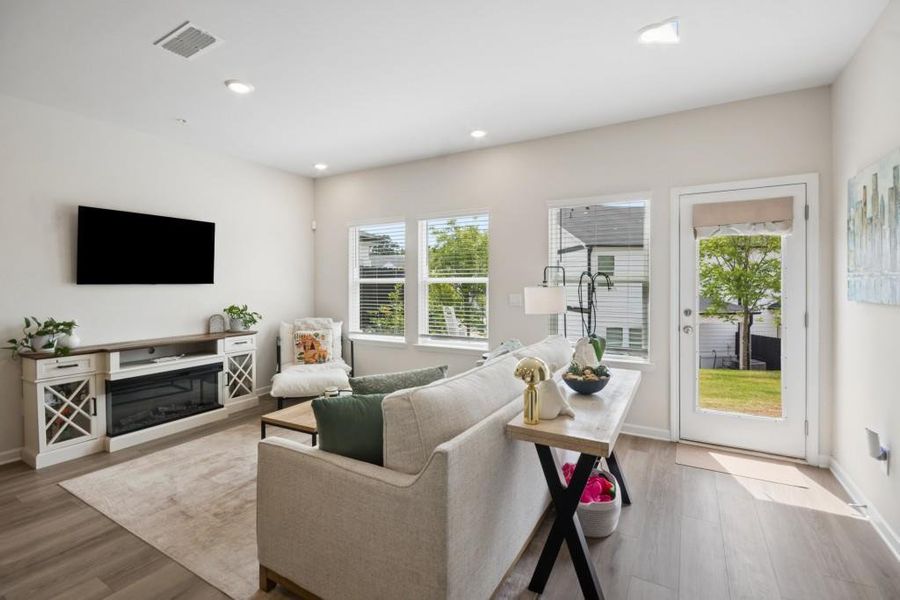 Furnished interior view inside a new home in Brooks at Riverview Landing, Smyrna (Image 6). Furnished interior view inside a new home in Brooks at Riverview Landing, Smyrna (Image 6).