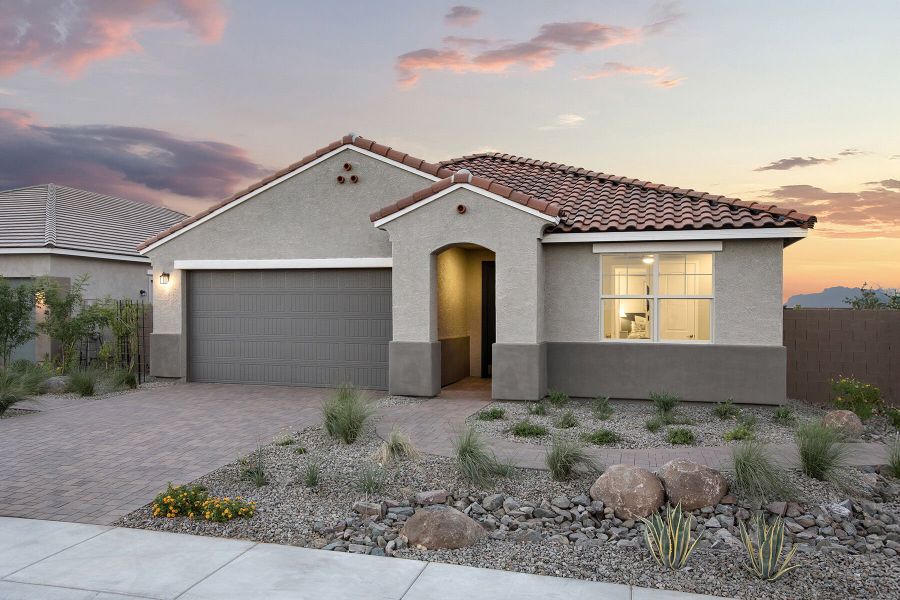Representative exterior photo of a completed home built from the Cobalt by Mattamy Homes in Rosewood Heights, San Tan Valley, AZ (Image 22).