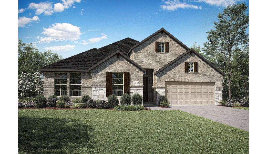 Representative exterior photo of a completed home built from the Carson by Tri Pointe Homes in Inspiration Collection at LaPrelle, Fort Worth, TX (Image 21).