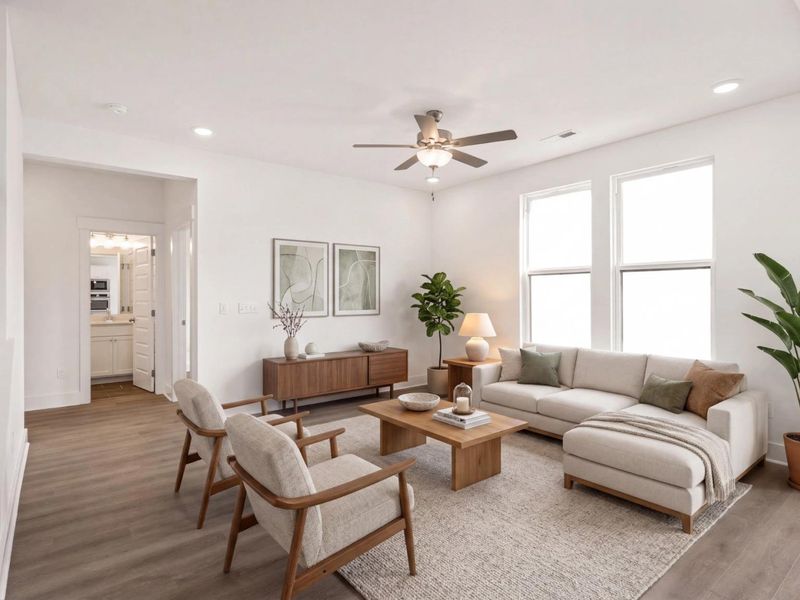 Furnished interior view inside a new home in Benders Cove, Mount Juliet (Image 9). Furnished interior view inside a new home in Benders Cove, Mount Juliet (Image 9).