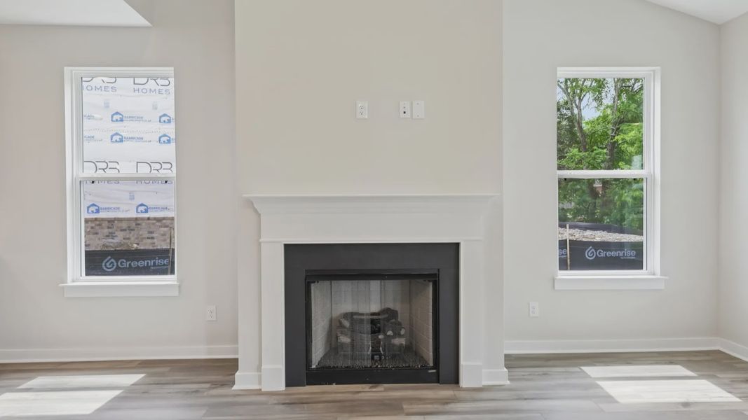 Fireplace in gathering room