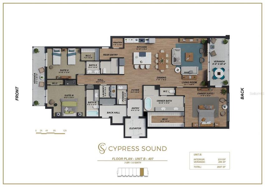 2D floor plan layout of this home in , Orlando, FL (Image 2).