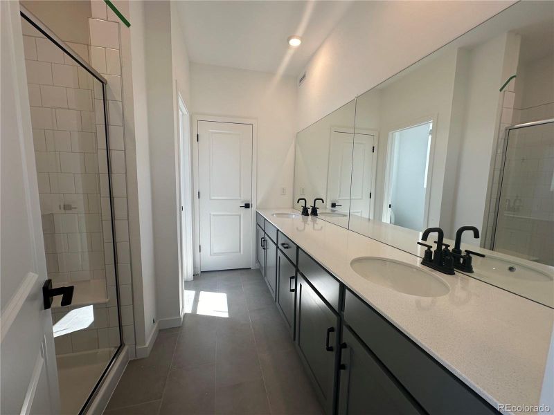 Primary bathroom with shower bench