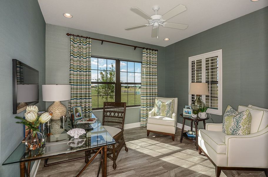 Representative furnished interior of a home built from the Tidewinds by Neal Communities in Boca Royale Golf and Country Club at Wellen Park, Englewood (Image 9).