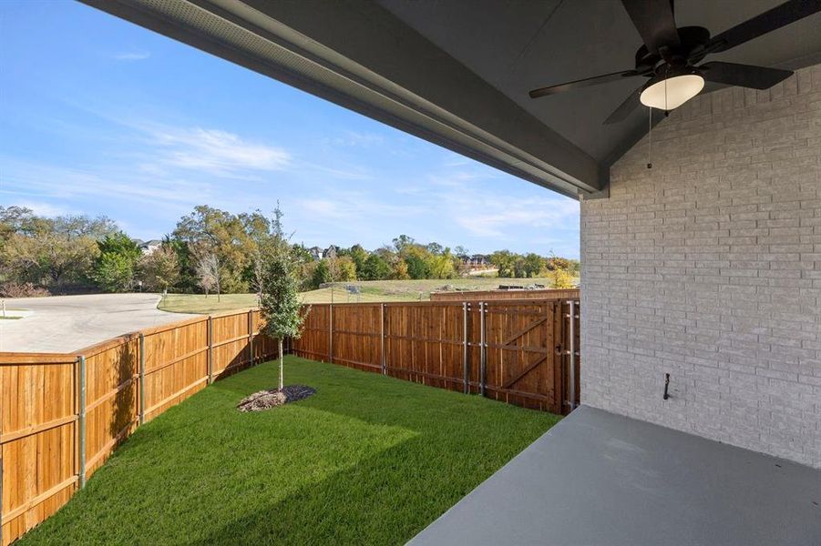 Exterior details and patio area of a home in Trails at Cottonwood Creek, Wylie (Image 3).