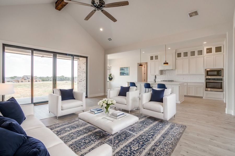 Representative furnished interior of a home built from the The Irving by Kenmark Homes in Escondido Ranches, Weatherford (Image 3).