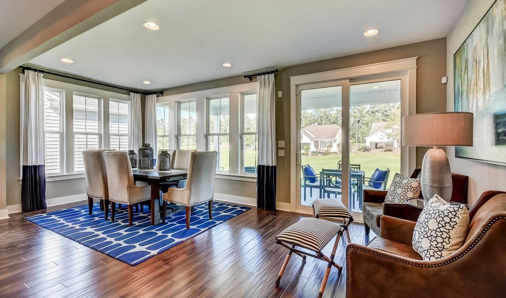 Dining area with access to patio