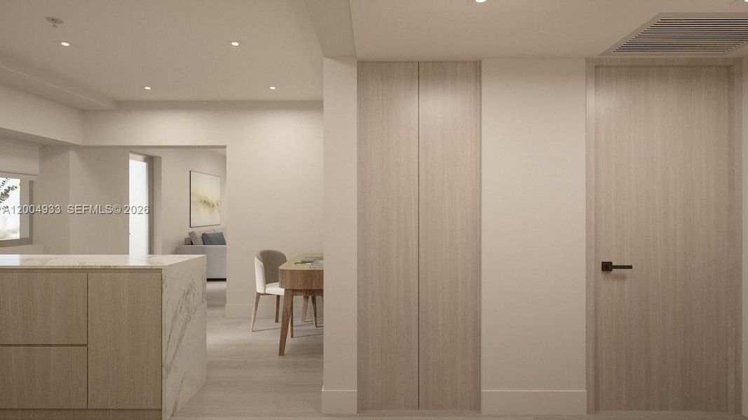 Furnished interior view inside a new home in , Miami Beach (Image 7).