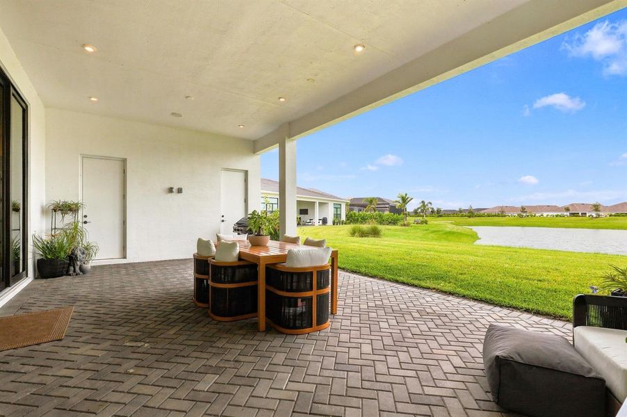 Covered Patio with Lake Views Covered Patio with Lake Views