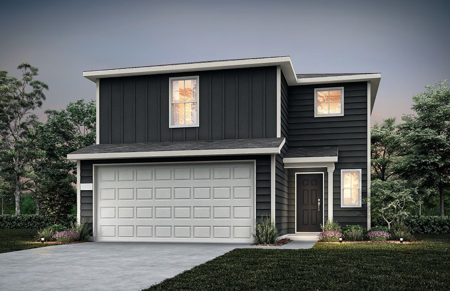 Representative exterior photo of a completed home built from the Paluxy by Centex in Cottonwood Creek, Howe, TX (Image 9).
