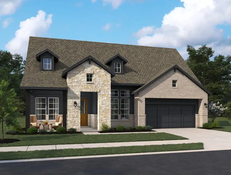 Representative exterior photo of a completed home built from the Bellevue by Ashton Woods in Aster Park, McKinney, TX (Image 3). Representative exterior photo of a completed home built from the Bellevue by Ashton Woods in Aster Park, McKinney, TX (Image 3).