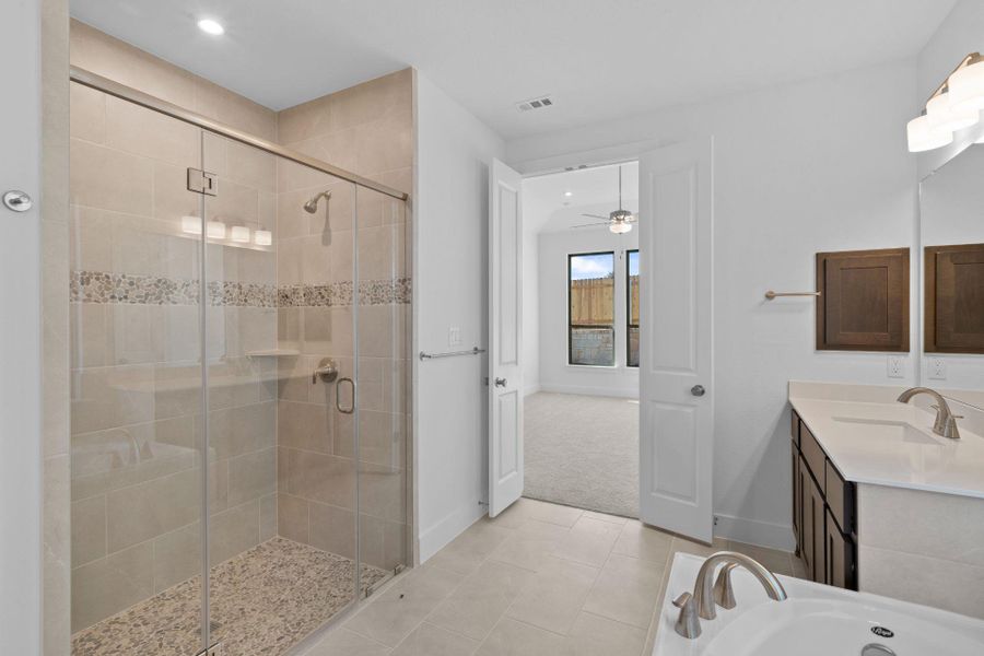 Walk-in shower in Primary Bath