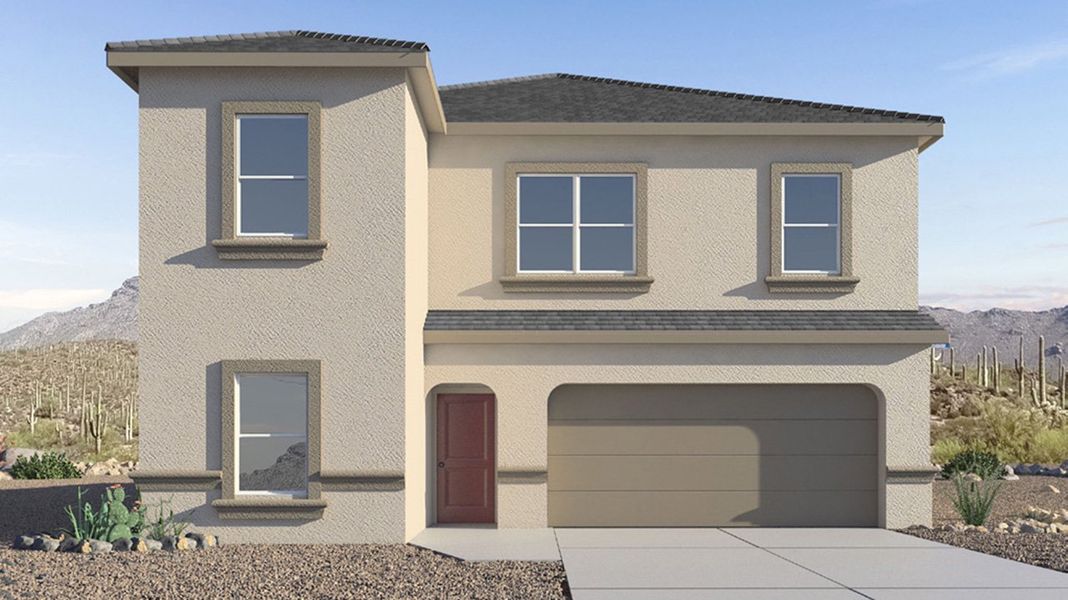 Representative exterior photo of a completed home built from the River by D.R. Horton in The Oasis at Rocking K, Vail, AZ (Image 2).