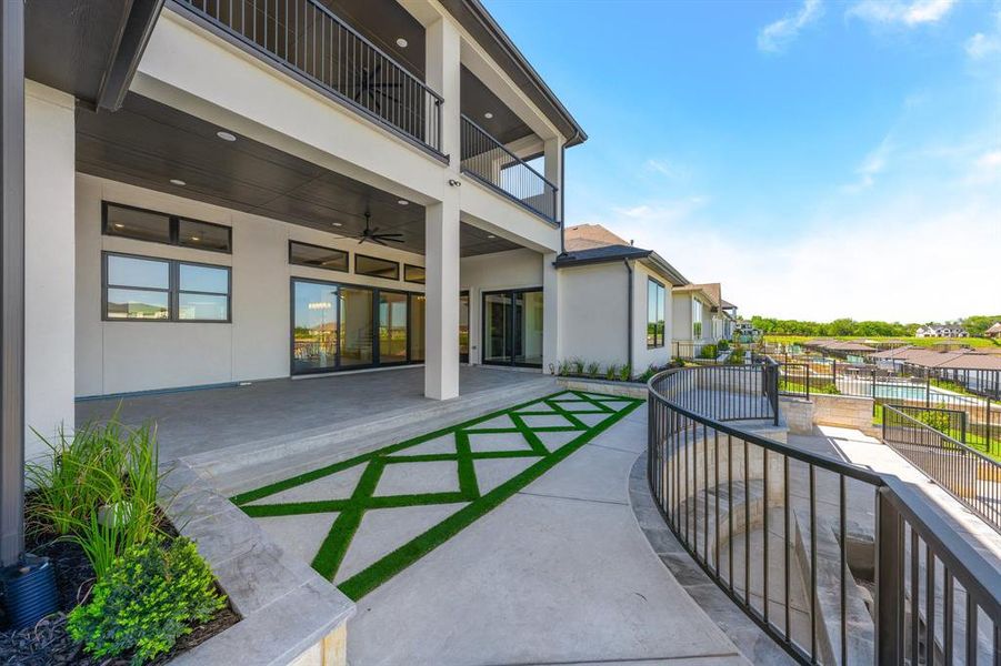 Exterior details and patio area of a home in The Resort on Eagle Mt. Lake, Fort Worth (Image 21).