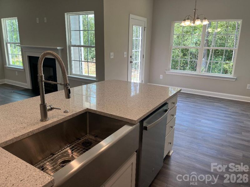 Kitchen Island with SS Farm Sink