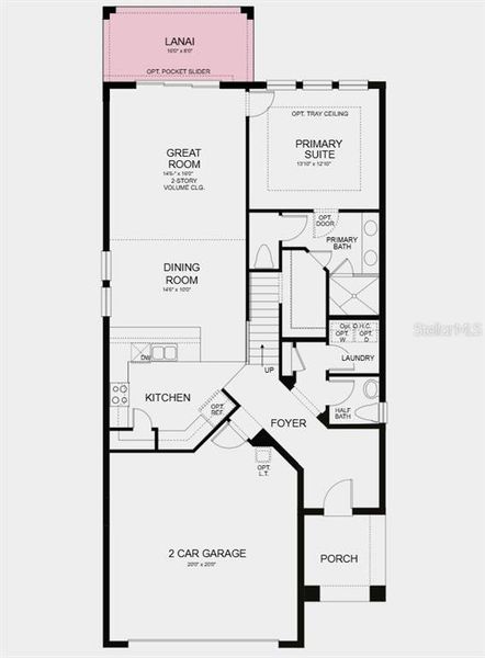 2D floor plan layout of this home in Indigo Creek, Apollo Beach, FL (Image 3).