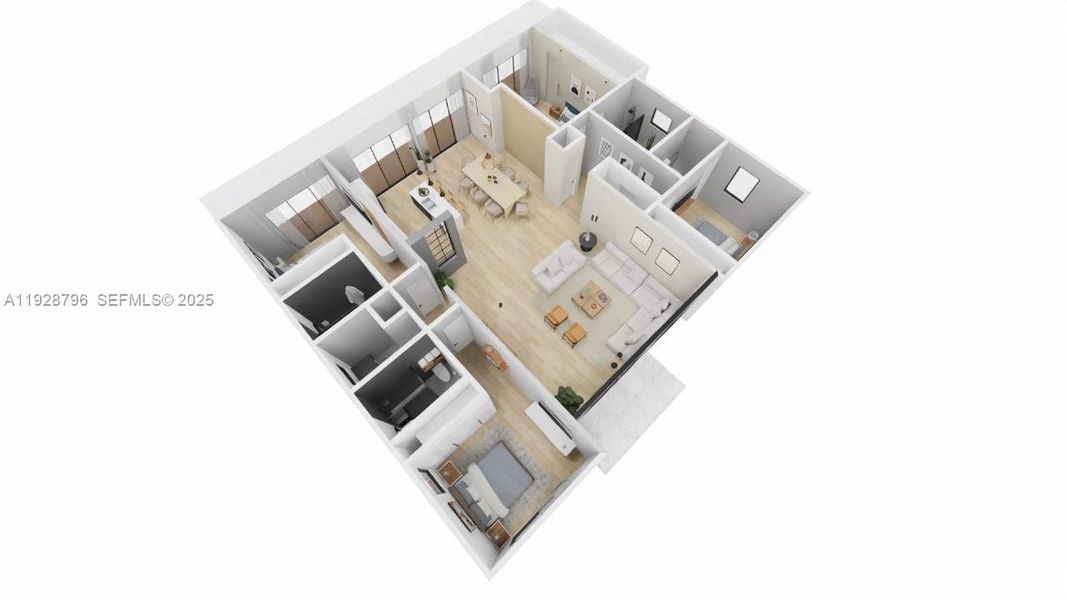 2D floor plan layout of this home in , Miami Shores, FL (Image 5). 2D floor plan layout of this home in , Miami Shores, FL (Image 5).