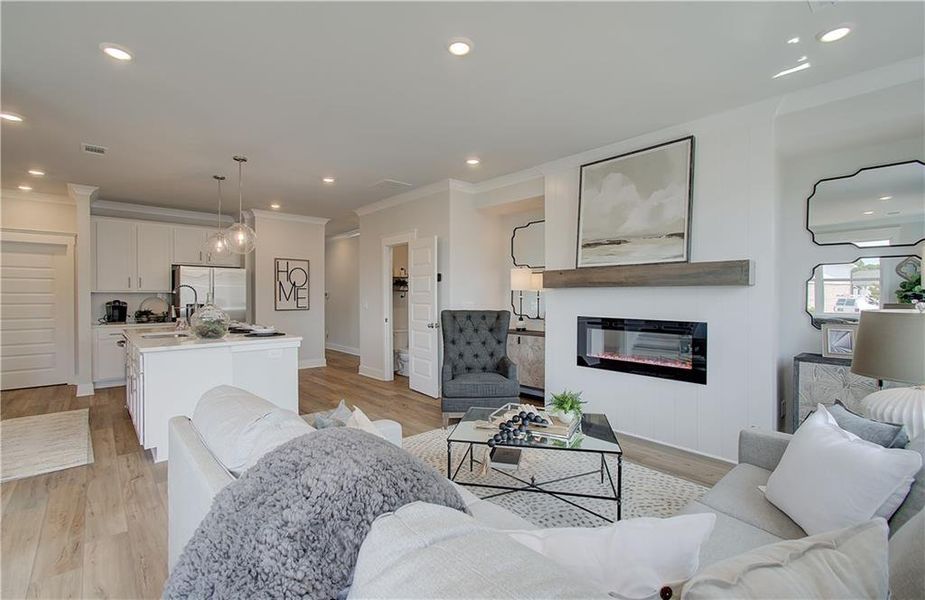 Furnished interior view inside a new home in The Towns at Auburn Station East, Auburn (Image 10).